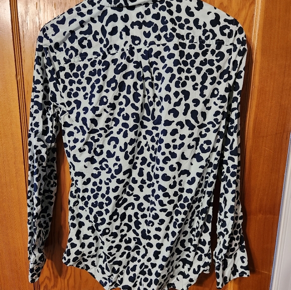 Talbots leopard print button down - Picture 2 of 4
